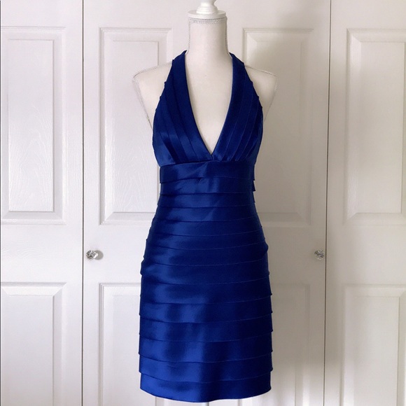 BCBGMaxAzria Dresses & Skirts - 50% OFF | BCBG Blue Halter Dress